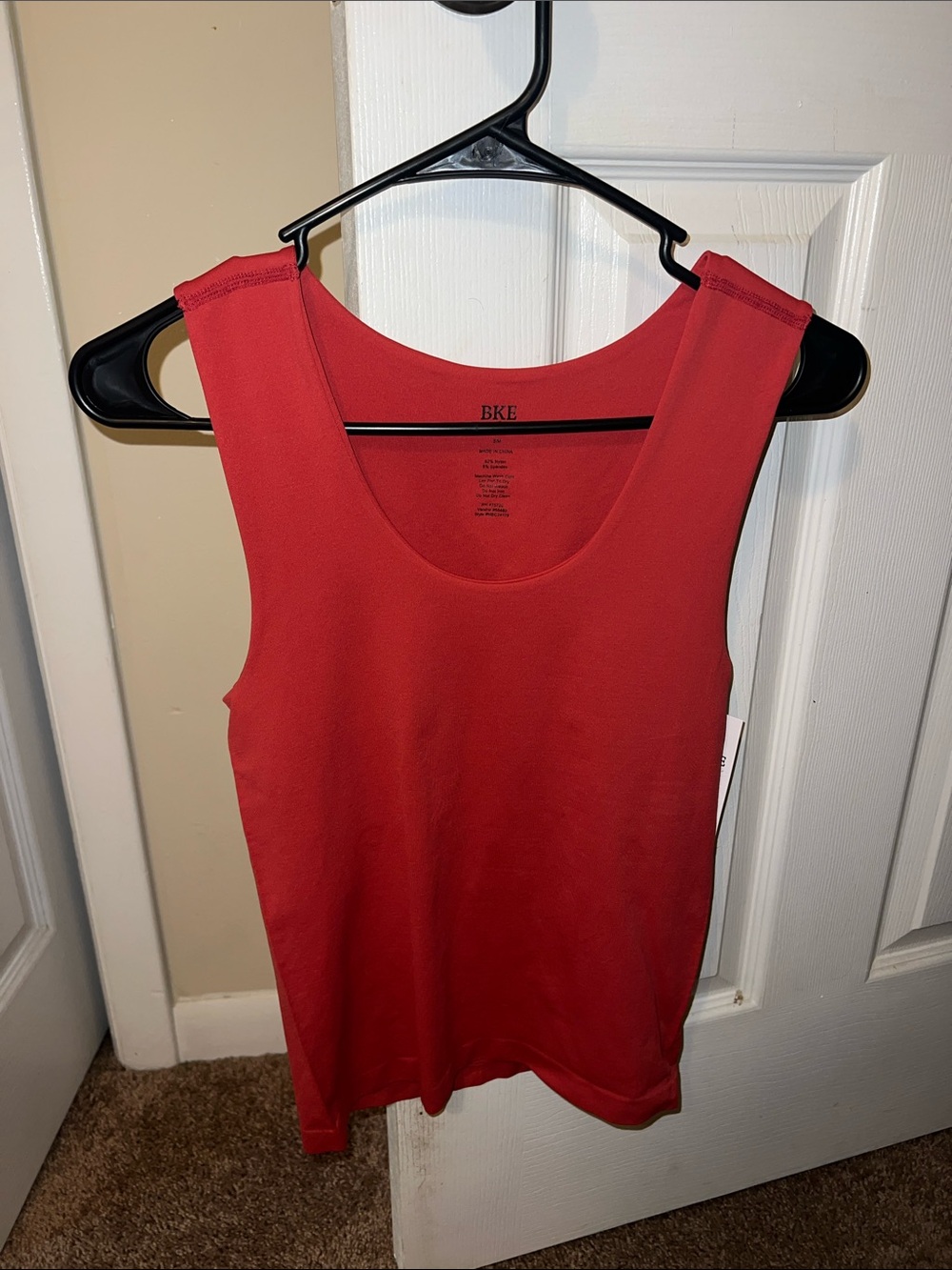 BKE Red Scoop Neck Tank Top - Sleeveless Basic